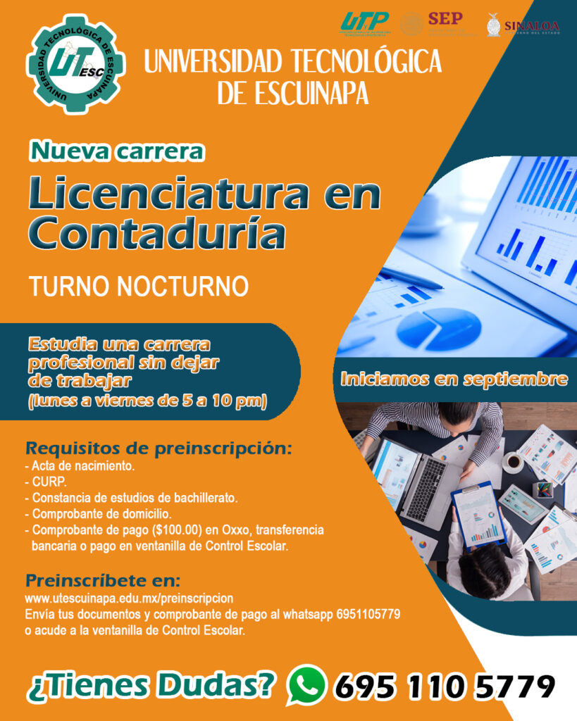 LICENCIATURA EN CONTADURÍA – Universidad Tecnológica de Escuinapa
